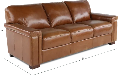 Splendor Brown Leather Sofa