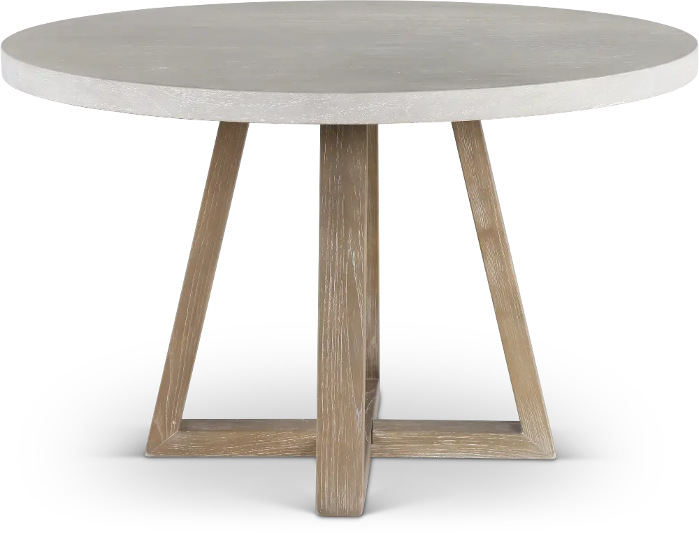 Gibson Wheat and Light Gray Round Dining Table-1