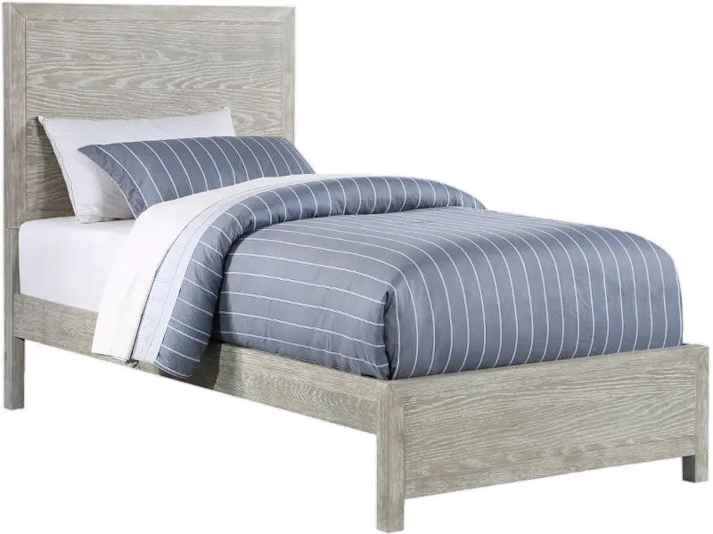 Fresno Gray Oak Twin Bed