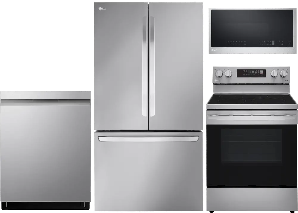 LG-S/S-2706-ELEPKG LG 4 Piece Electric Appliance Package - Stainless Steel-1