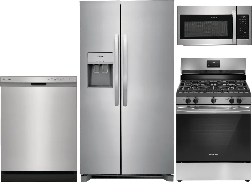 FRG-S/S-2623-GASPKG Frigidaire 4 Piece Gas Kitchen Appliance Package - Stainless Steel-1