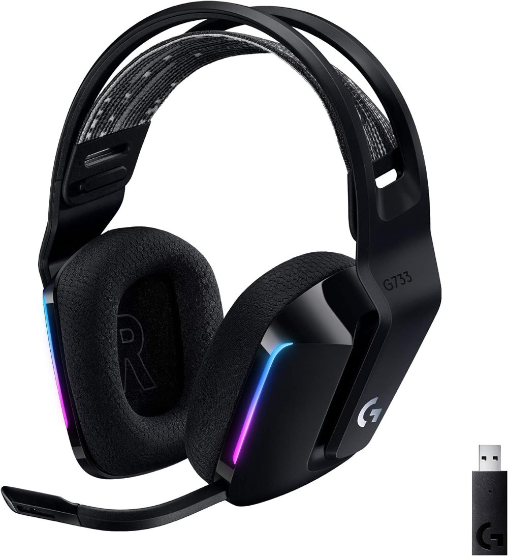 Logitech G733 Lightspeed Wireless Gaming Headset - Black