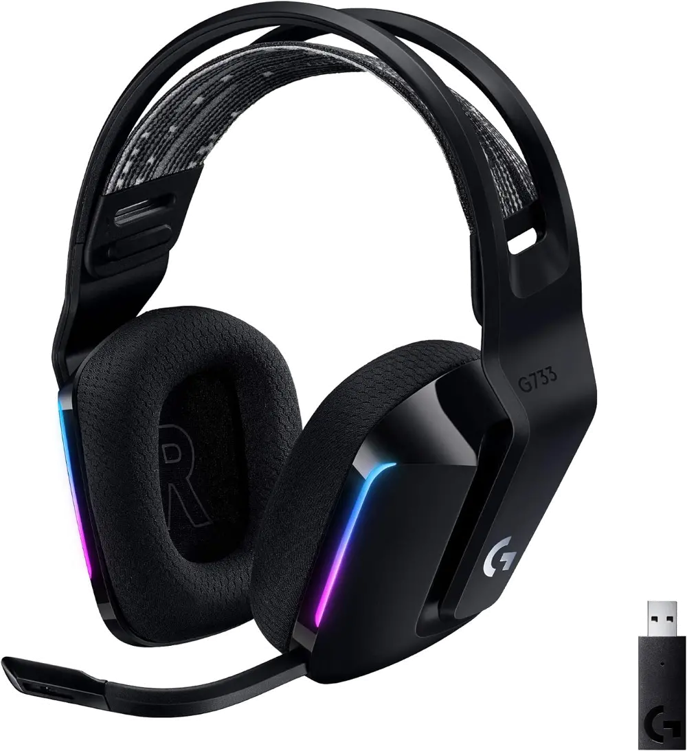 Logitech G733 Lightspeed Wireless Gaming Headset - Black-1