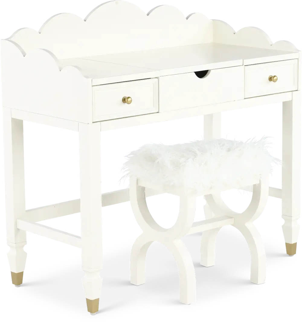 Olivia French White Vanity Set-1