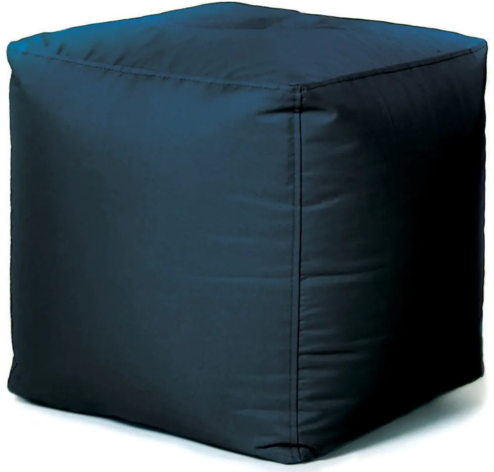 Gamma Blue Cube Ottoman Pouf-1
