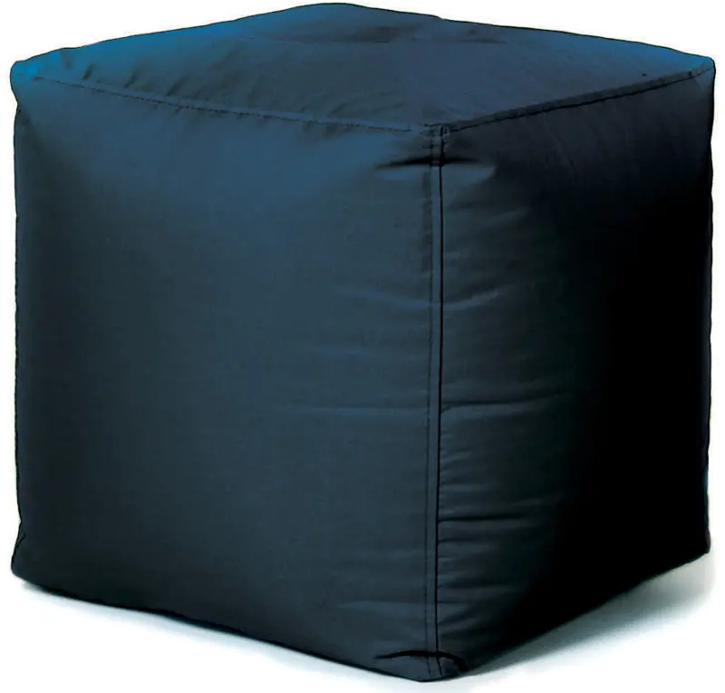 Gamma Blue Cube Ottoman Pouf