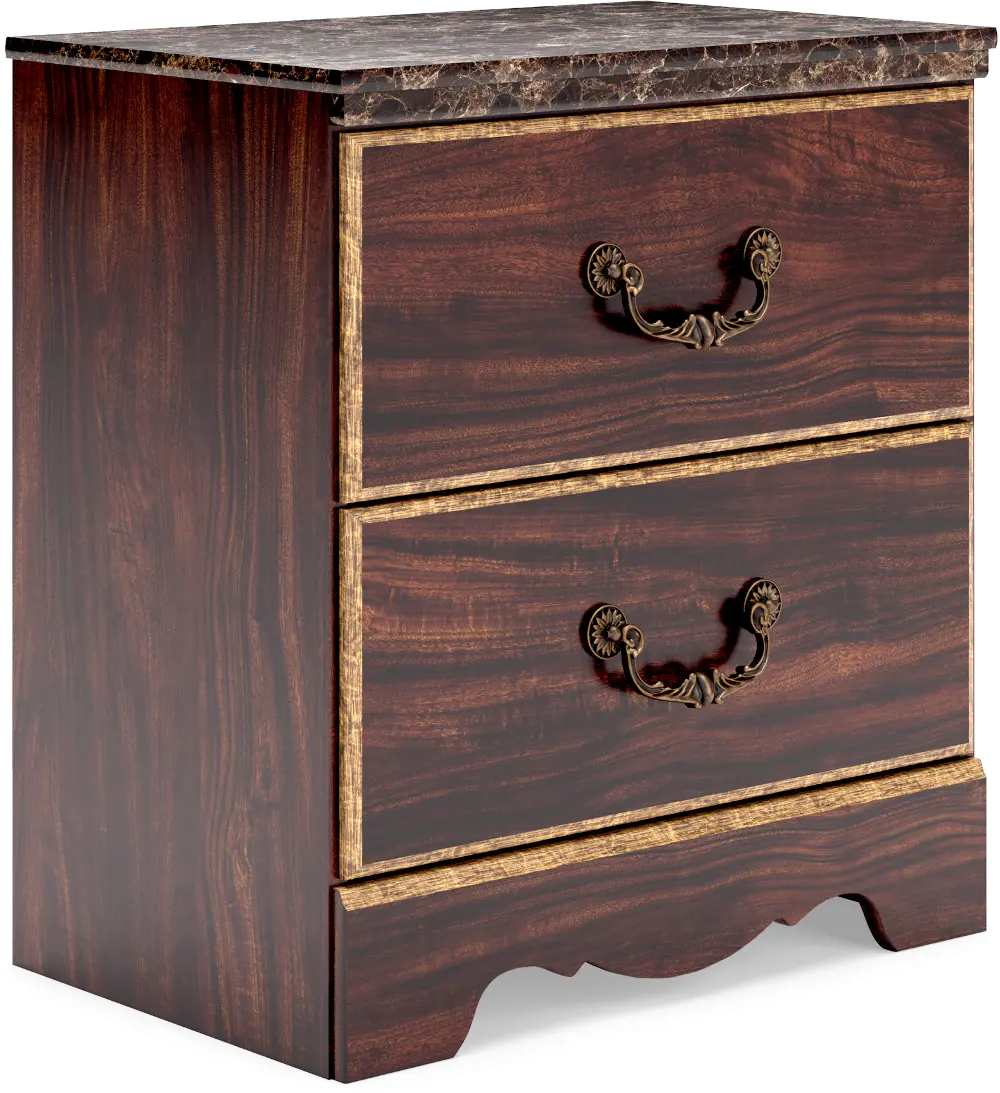 Glosser Cherry Brown Nightstand-1