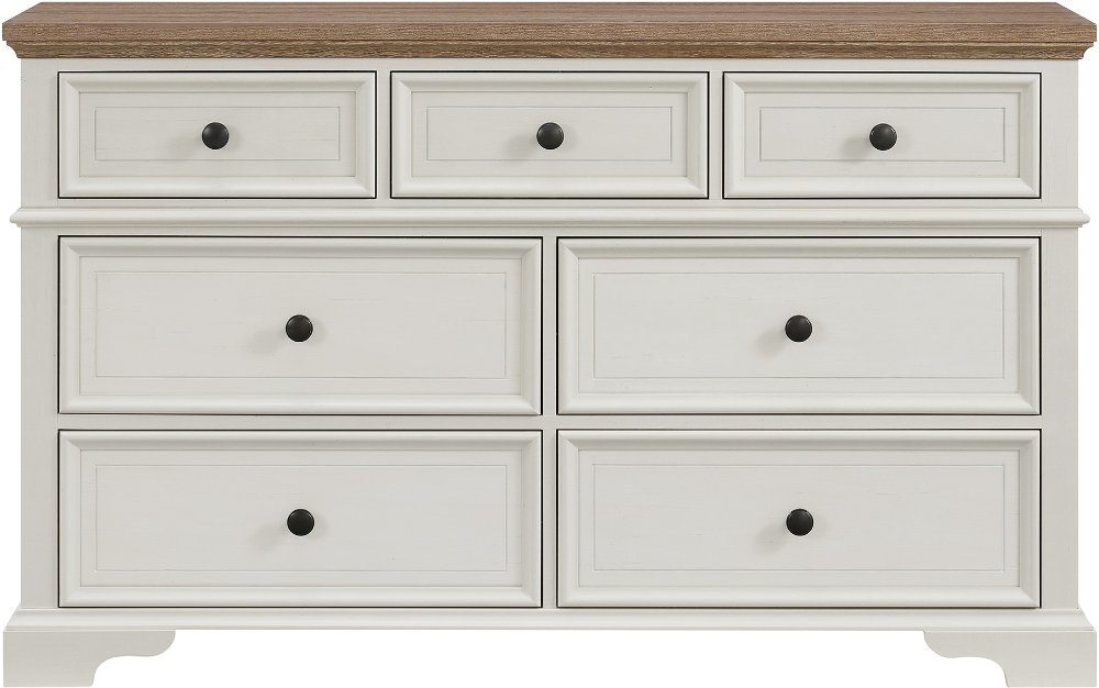 Easton White and Brown Dresser