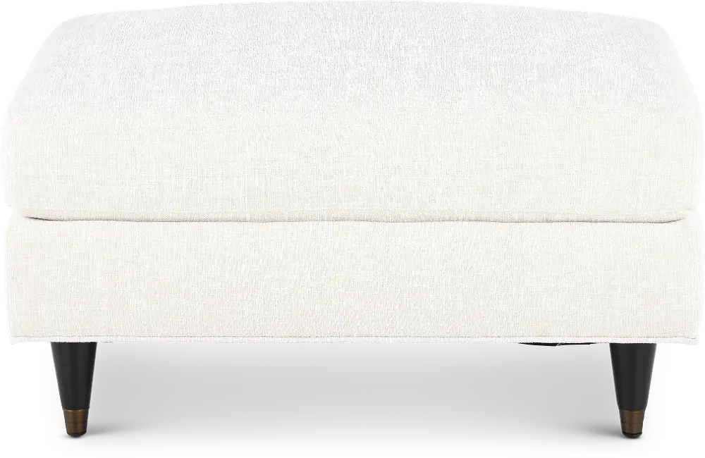 Pia Cotton White Ottoman-3