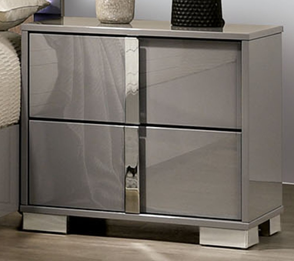 Sinistra Glossy Beige Nightstand