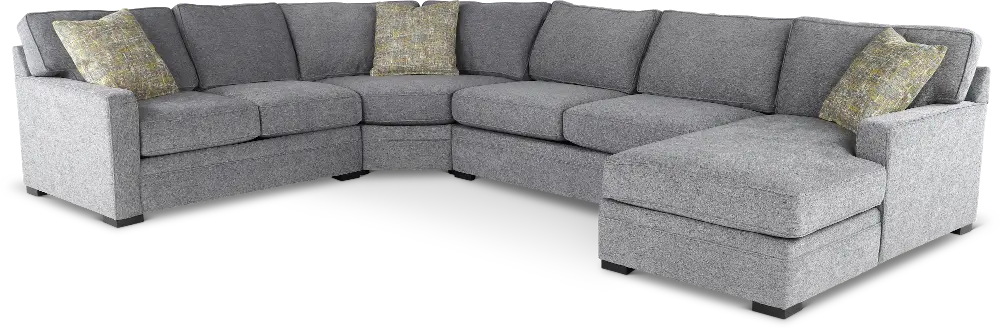 4PC/JUNO/YOGI/OPT1 Juno Gray 4 Piece Sectional-1