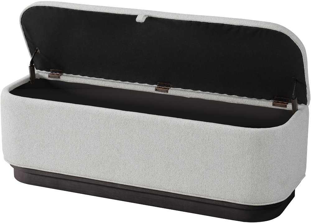 Treviso Espresso and Gray Upholstered Bedside Bench