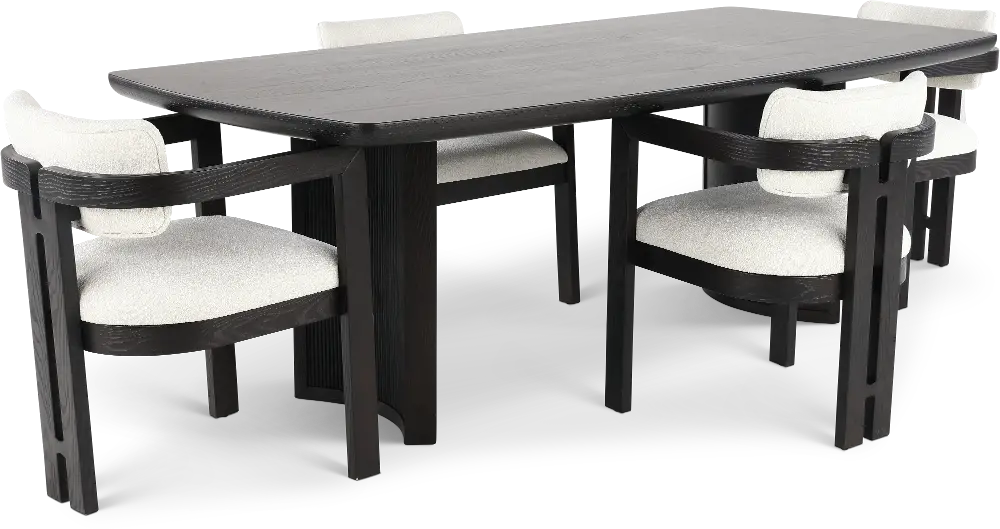 Treviso Espresso Brown 5 Piece Dining Set-1
