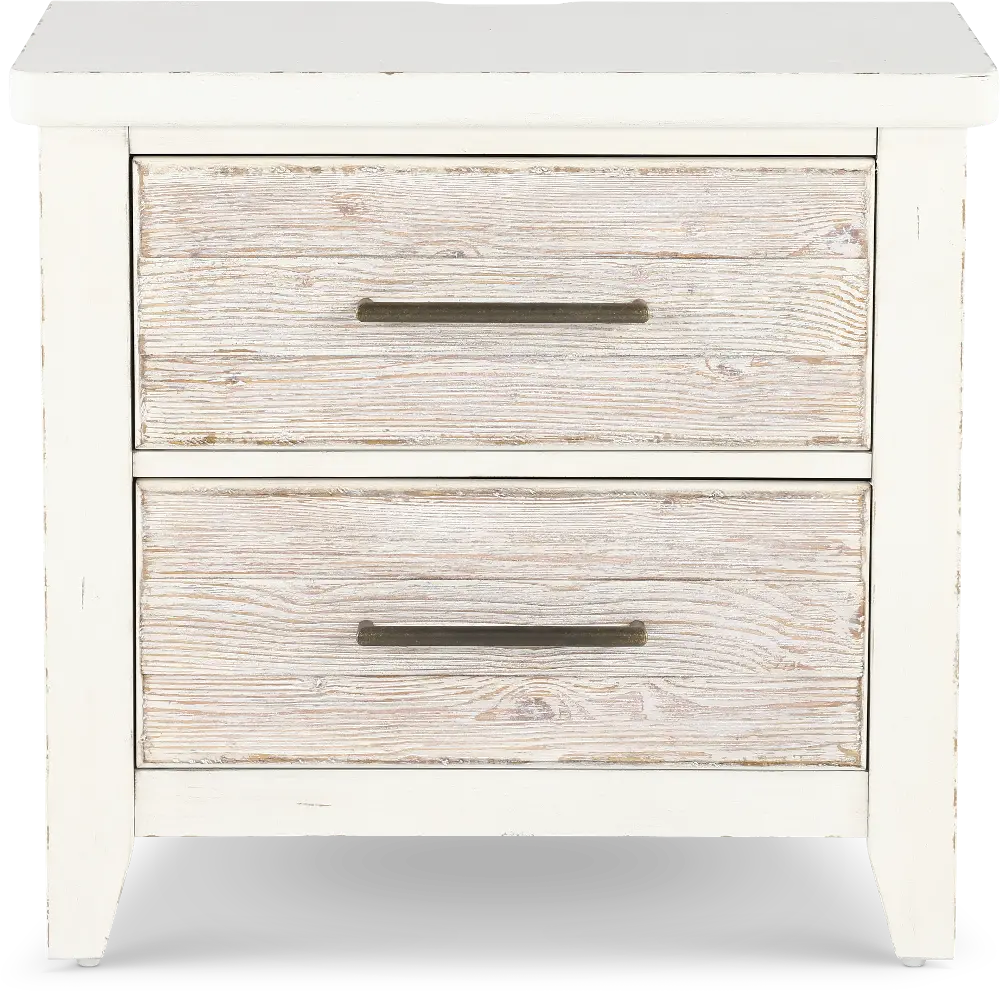 142-BR61 Backroads Weathered White Nightstand-1