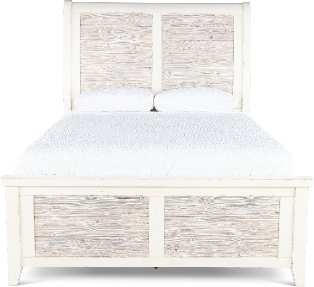 Backroads Weathered White Queen Bed