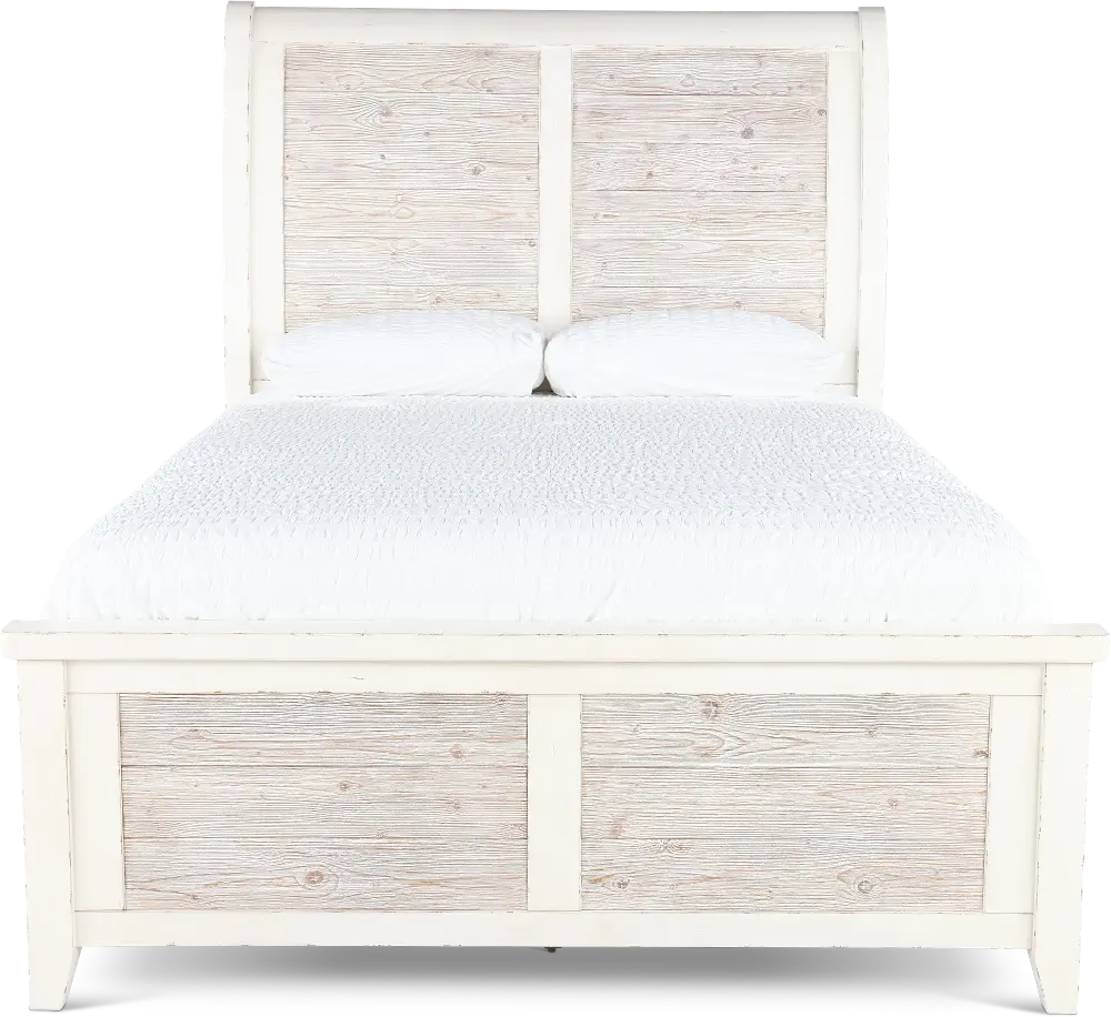 142-BED5/0 Backroads Weathered White Queen Bed-1