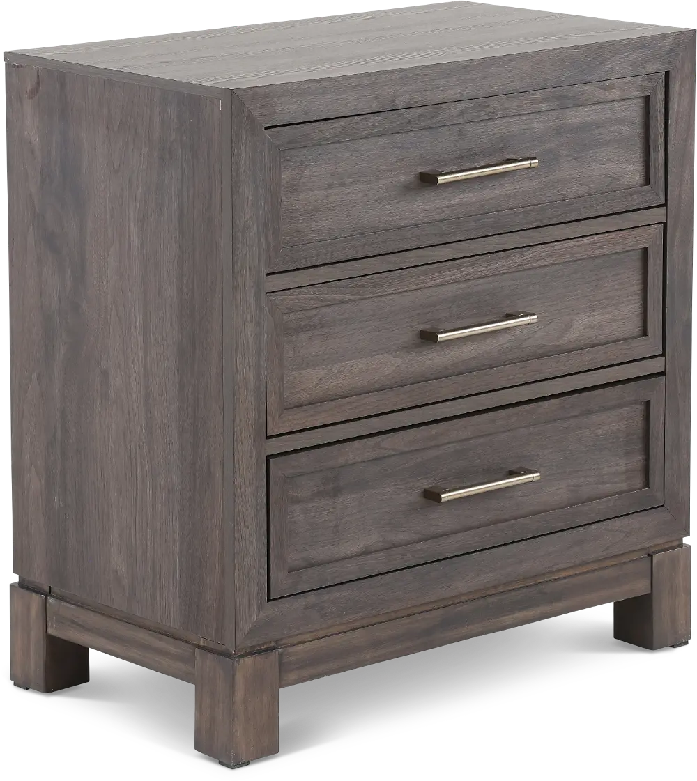 313-BR61 Modern Edge Brown Nightstand-1