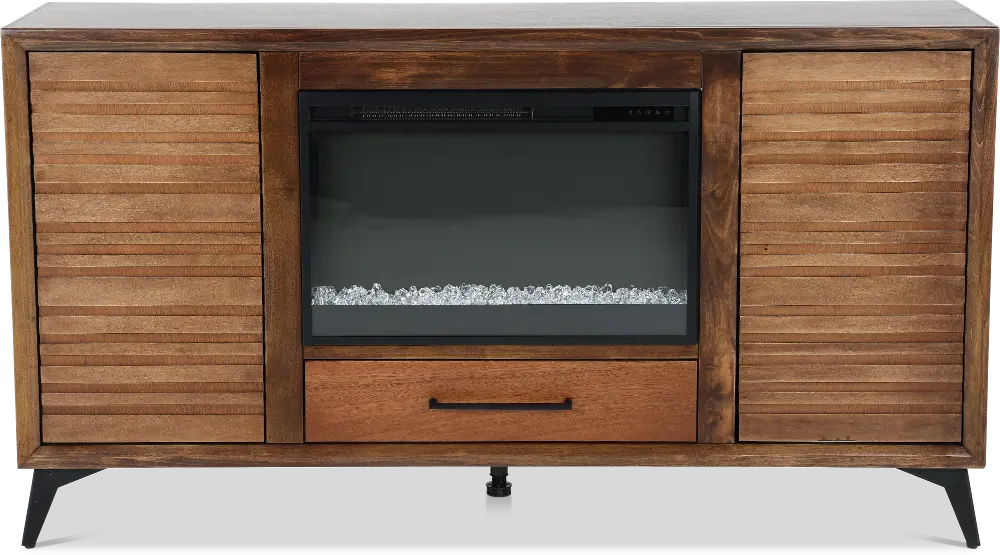 Malibu Bourbon Brown 64  Fireplace TV Stand-1