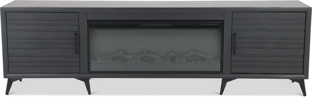 Malibu Black 95  Fireplace TV Stand-1