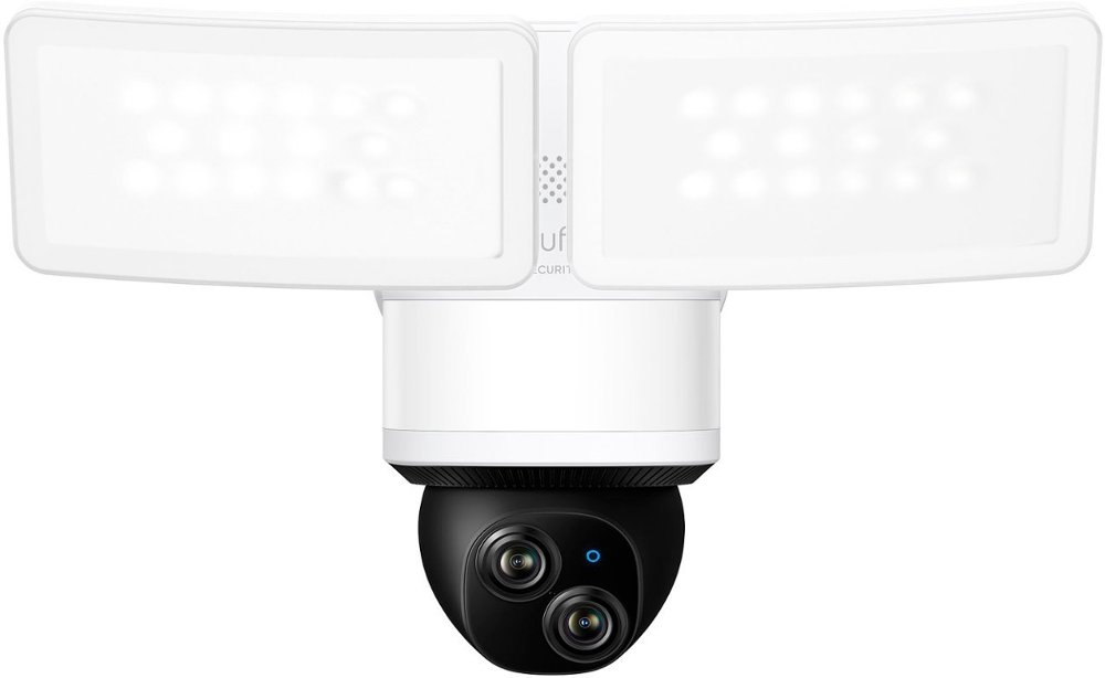 eufy Security E340 Outdoor Wired 3K Security Camera with Floodlight - White