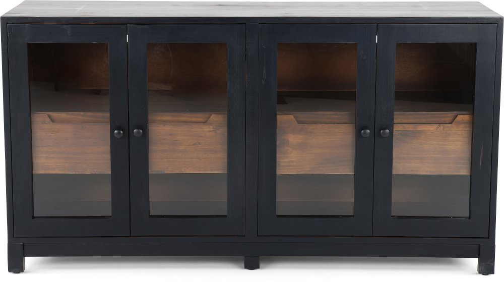 Stturgart Black and Brown 63" TV Stand