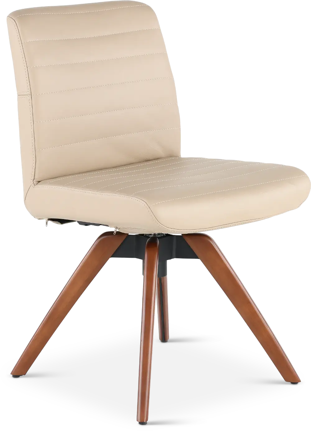 Hygge Sandstone Leather Swivel Dining Chair-1