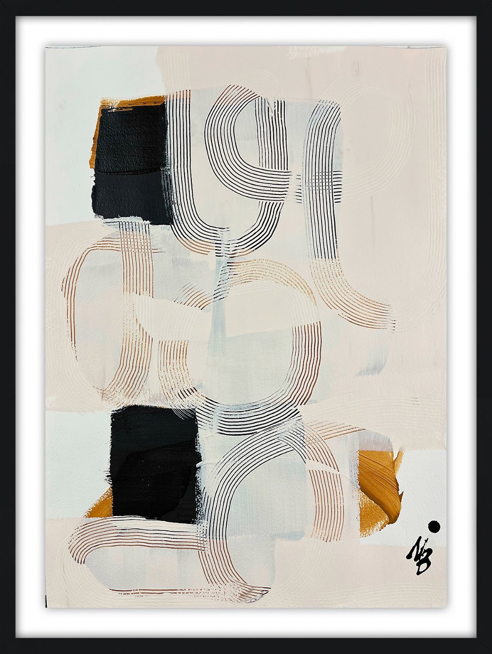 Soft Flow Glass Framed Art