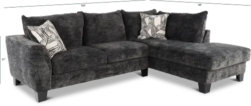 Fandango Gray 2 Piece Sectional