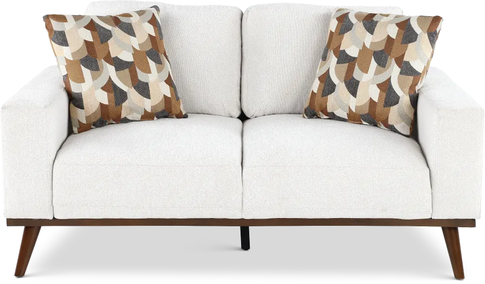 Heath White Loveseat-1