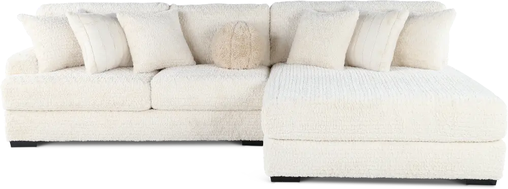 Hendrix Ivory 2 Piece Sectional with Double Chaise-1