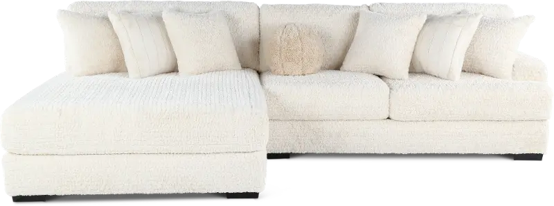 Hendrix Ivory 2 Piece Sectional with Double Chaise