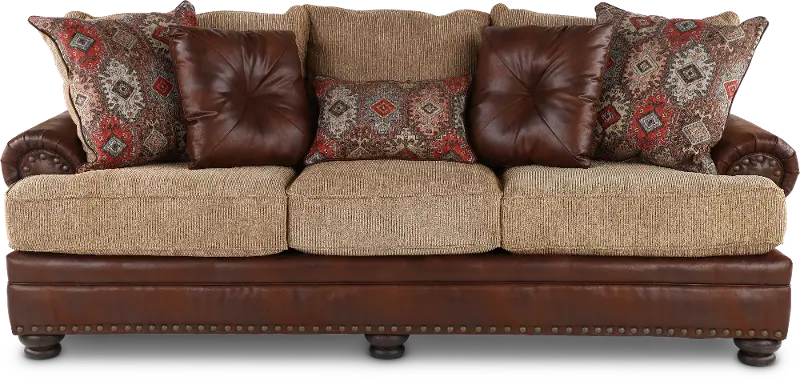 Laramie Two-Tone Brown Sofa