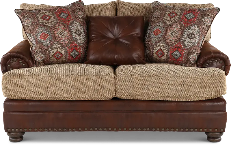 Laramie Two-Tone Brown Loveseat