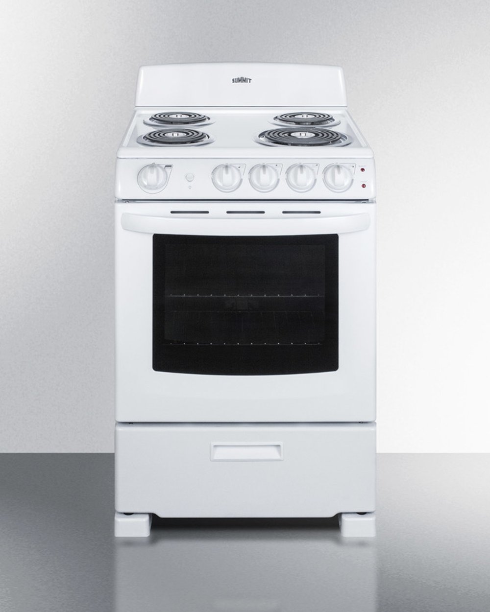 Summit 24" Electric Coil Range - White