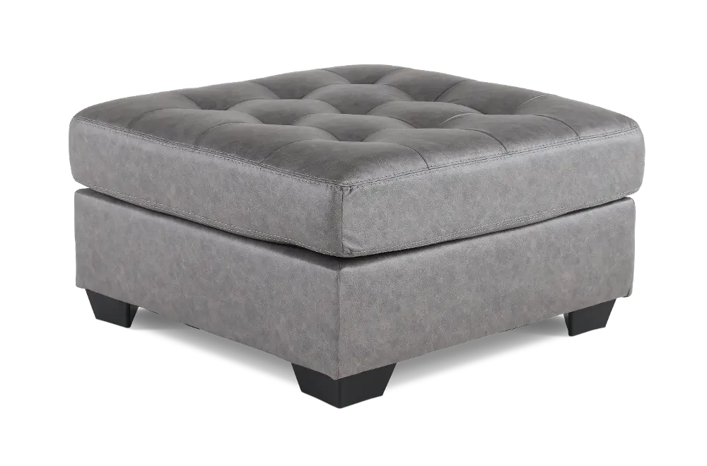 Clairette Gray Ottoman-1