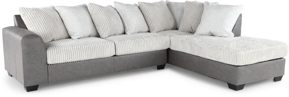 Clairette Two-Tone Gray 2 Piece Sectional-1