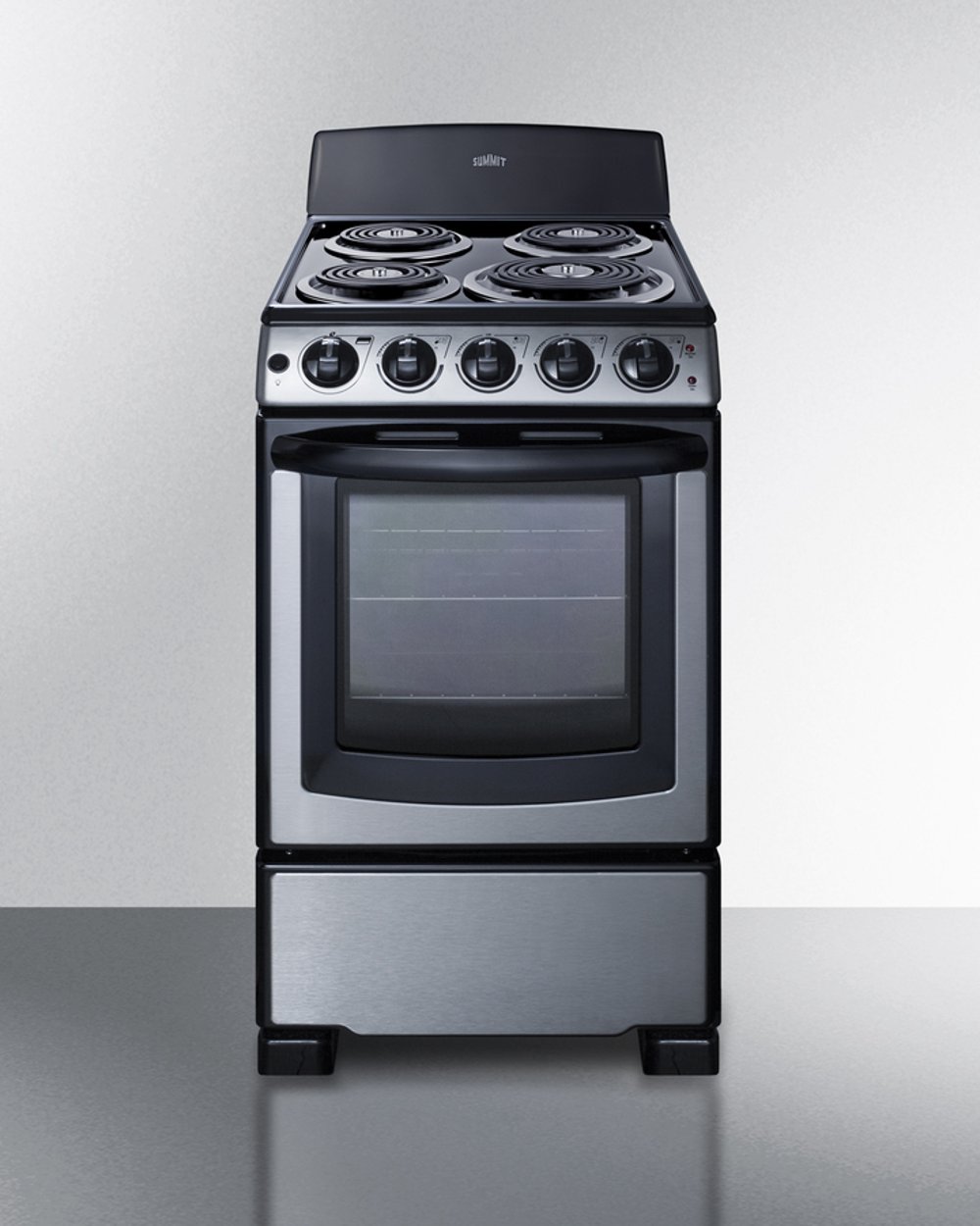 Summit 20" Electric Coil Range - Stainless Steel