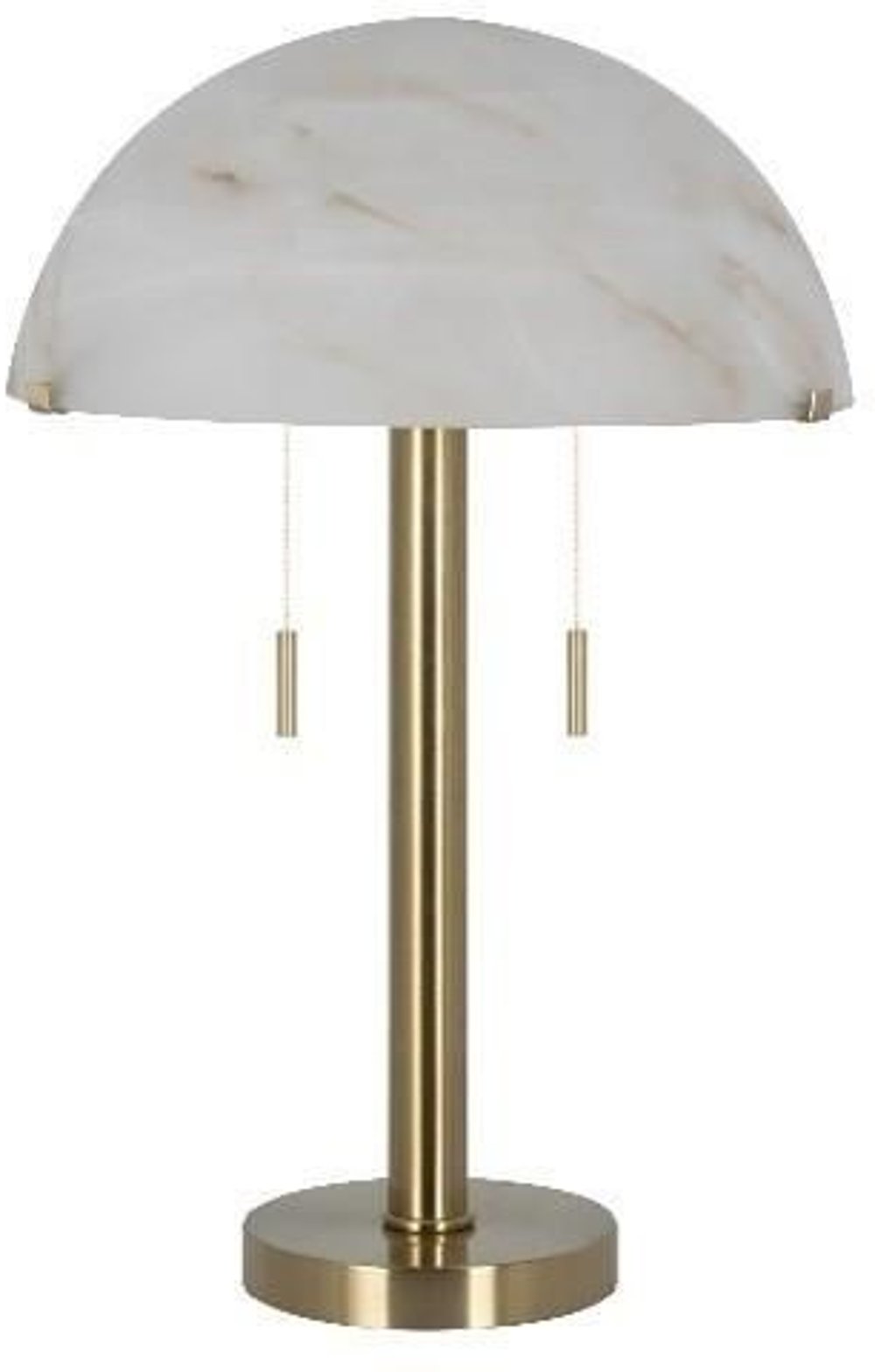24" Plated Brass Metal Table Lamp