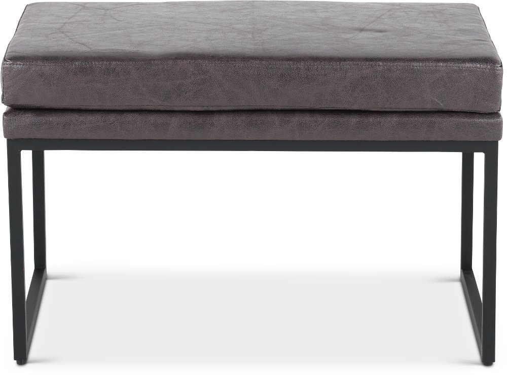 Gray Upholstered Accent Ottoman