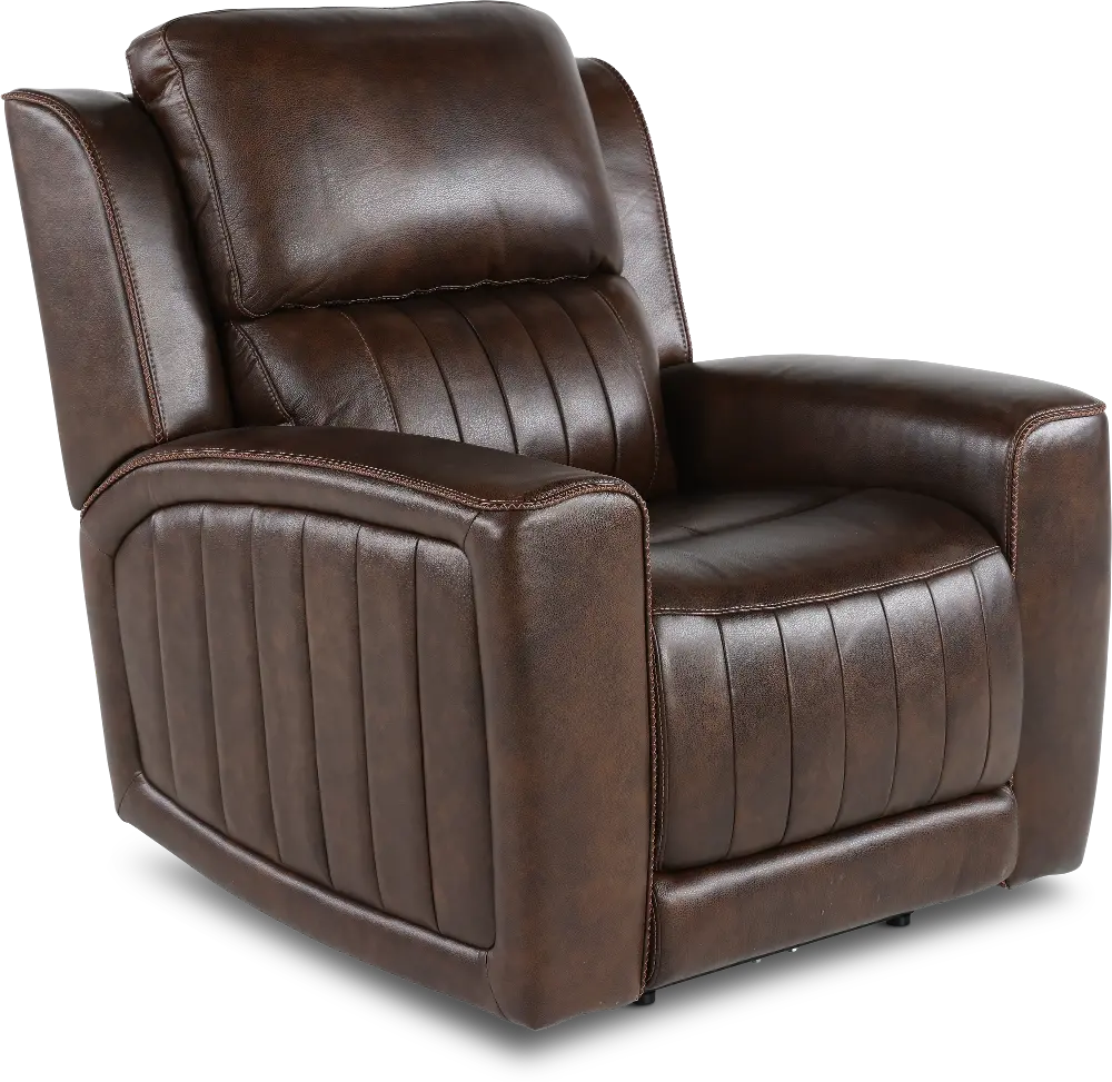 Pierce Chocolate Dark Brown Power Recliner-1