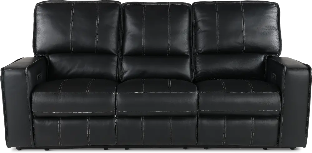 Rockford Black Power Reclining Sofa with Power Headrest-1