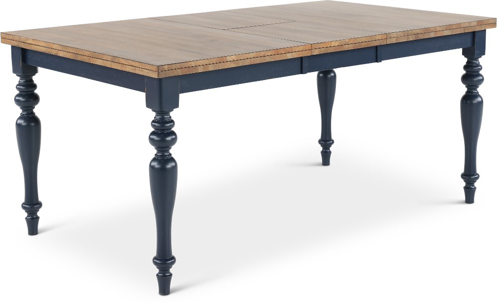 Carmen Oak and Blue Dining Table