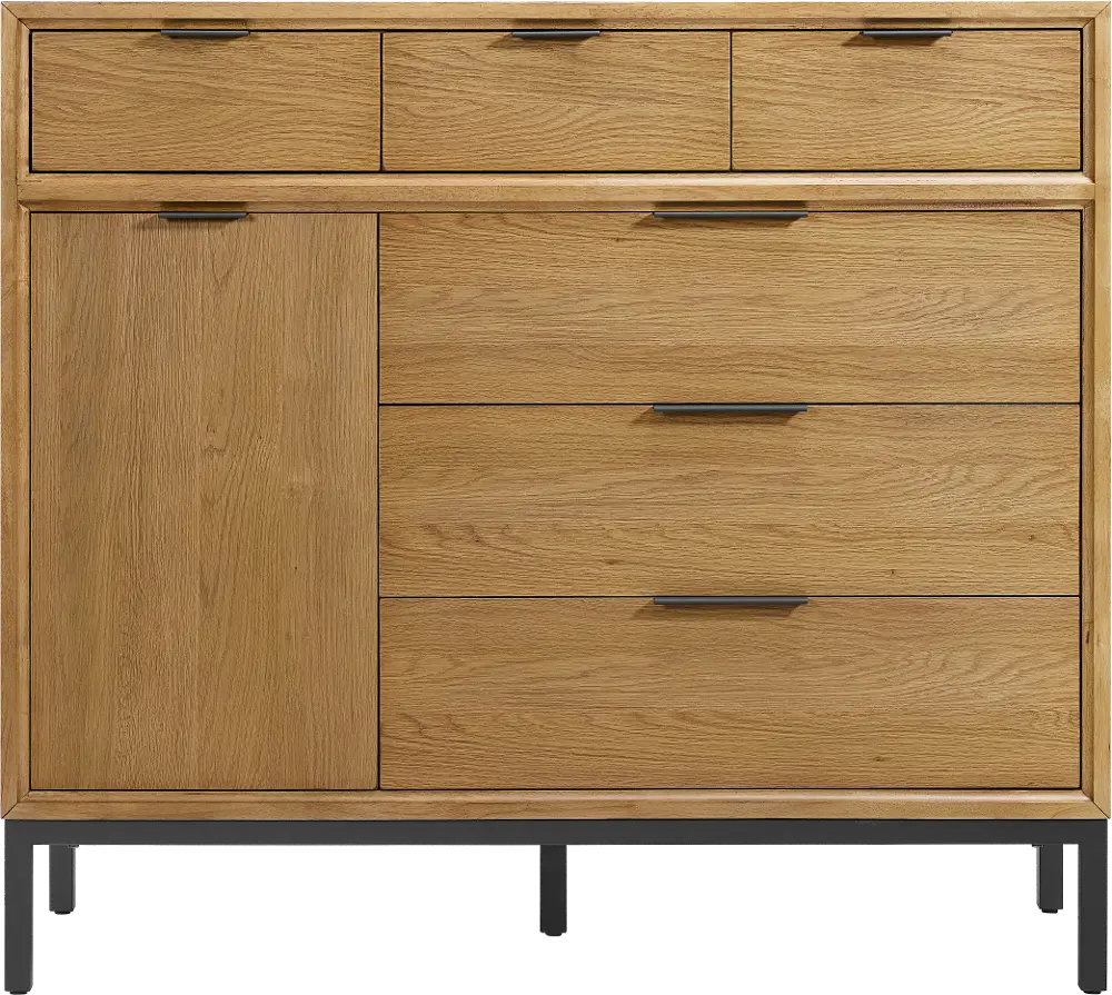 Newport Natural Oak Gentleman's Chest-2