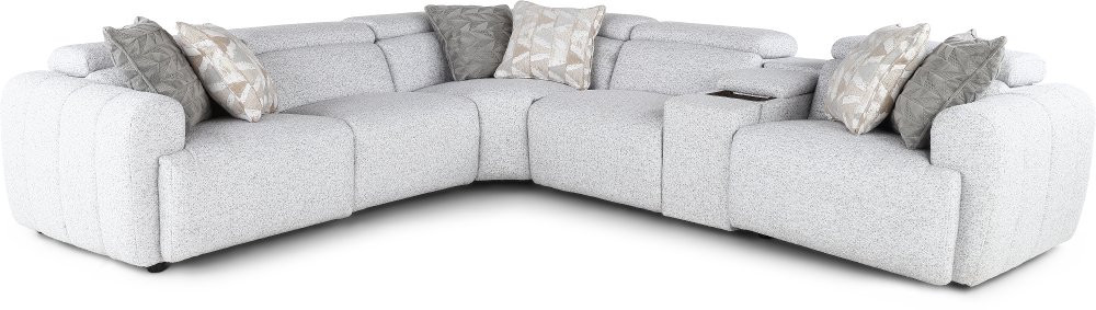 Edition Light Gray 6-Piece Power Reclining Sectional