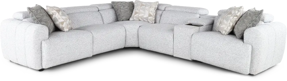 Edition Light Gray 6-Piece Power Reclining Sectional-1