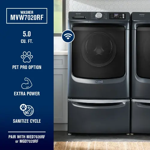 Maytag Front Load Washer (Pet Pro) (MFW7020RF) - Midnight Steel Maytag Front Load Washer (Pet Pro) (MFW7020RF) - Midnight Steel
