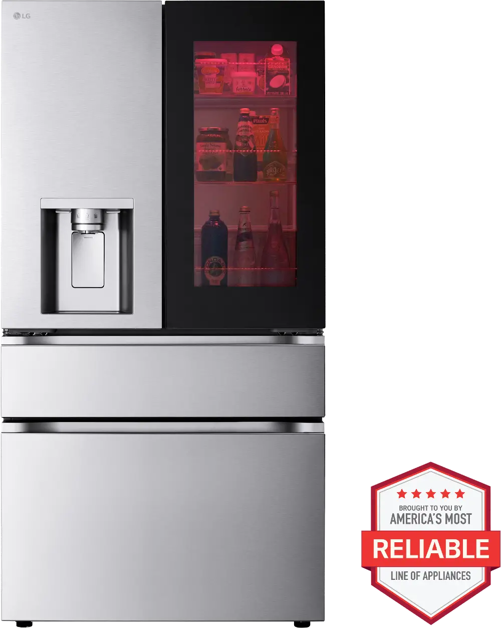LF29S8365S LG 29.4 Cu Ft Smart InstaView® French 4-Door Refrigerator - Stainless Steel-1