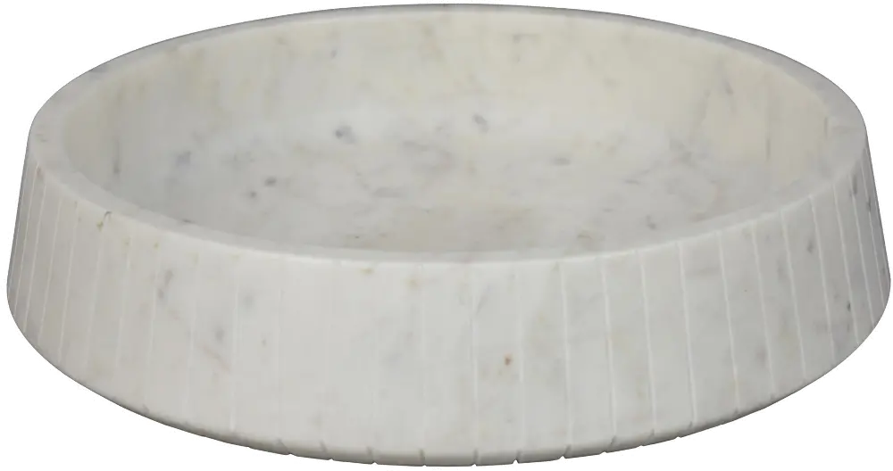 White 12  Marble Decorative Bowl-1
