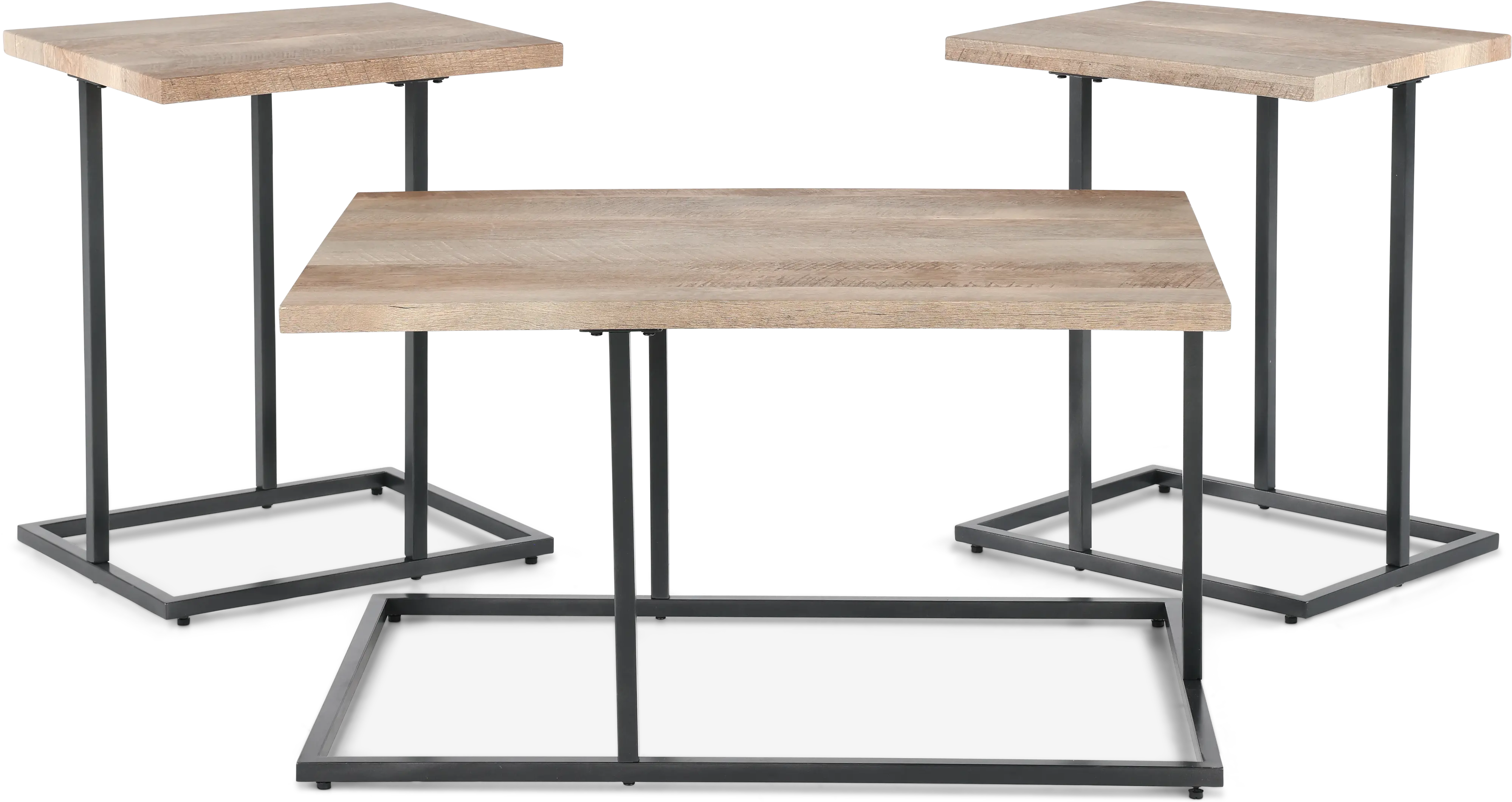 Albreane 3 Pack Tables - Grayish Brown/Black Albreane 3 Pack Tables - Grayish Brown/Black
