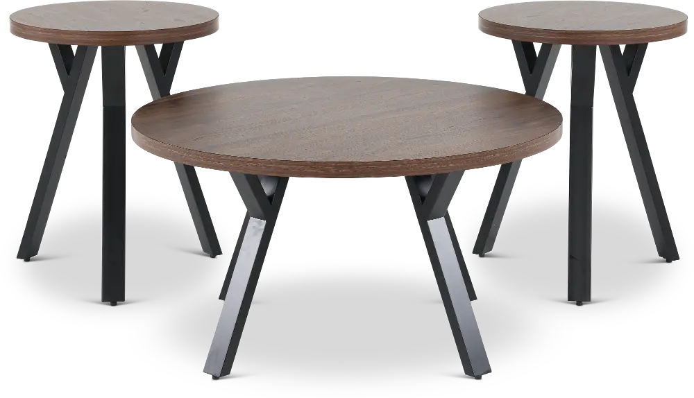 Elbrynn Black and Brown Tables, Set of 3-1